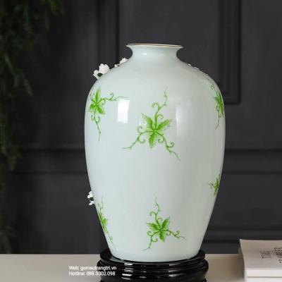 BÌNH THỦ CÔNG ĐẮP NỔI HOA MẪU ĐƠN